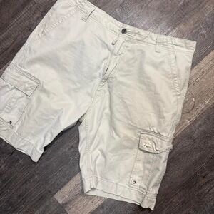 Vintage Levi's‎ Cargo Shorts Size 42 Beige Utility Cargo Y2K